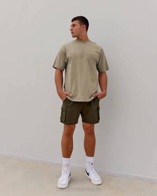 Z8RH260 LSKD unisex Geprägtes, schweres T-Shirt in Übergröße – Lorbeereiche Bekleidung