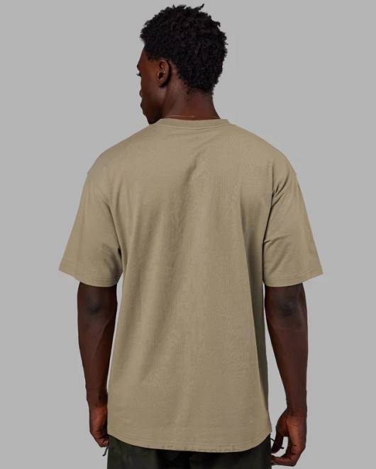 Z8RH260 LSKD unisex Geprägtes, schweres T-Shirt in Übergröße – Lorbeereiche Bekleidung