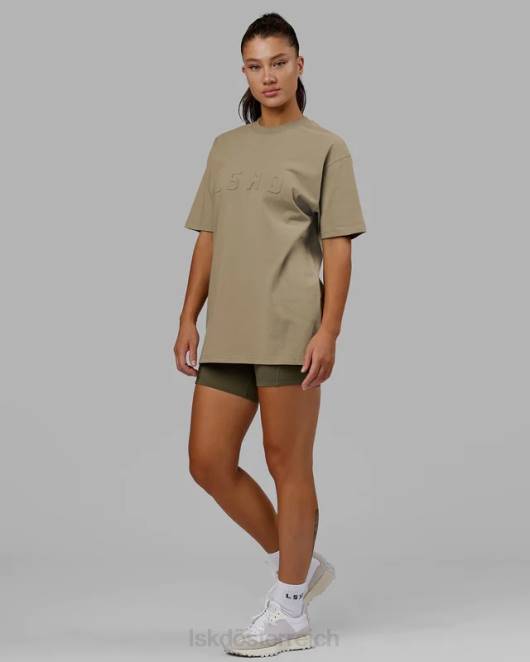 Z8RH260 LSKD unisex Geprägtes, schweres T-Shirt in Übergröße – Lorbeereiche Bekleidung