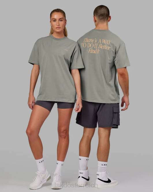 Z8RH265 LSKD unisex vs4 flxcotton T-Shirt in Übergröße – Graphit-Tangerine Bekleidung