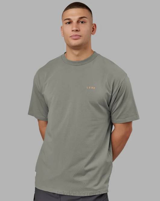 Z8RH265 LSKD unisex vs4 flxcotton T-Shirt in Übergröße – Graphit-Tangerine Bekleidung