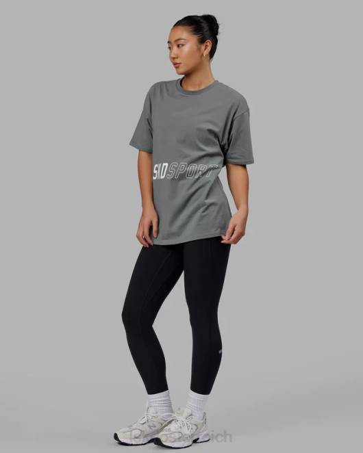 Z8RH268 LSKD unisex Pace flxcotton T-Shirt in Übergröße – Graphit Bekleidung