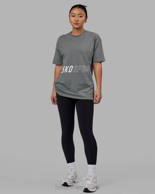 Z8RH268 LSKD unisex Pace flxcotton T-Shirt in Übergröße – Graphit Bekleidung