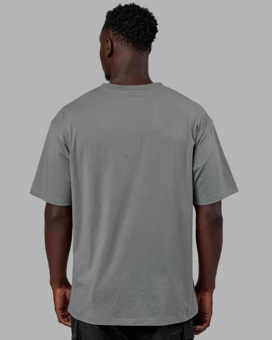 Z8RH268 LSKD unisex Pace flxcotton T-Shirt in Übergröße – Graphit Bekleidung