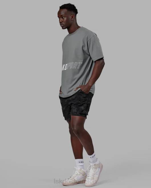 Z8RH268 LSKD unisex Pace flxcotton T-Shirt in Übergröße – Graphit Bekleidung