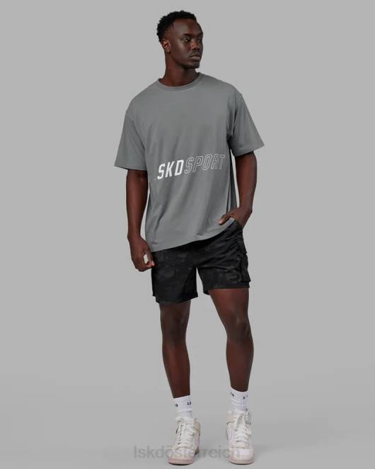 Z8RH268 LSKD unisex Pace flxcotton T-Shirt in Übergröße – Graphit Bekleidung