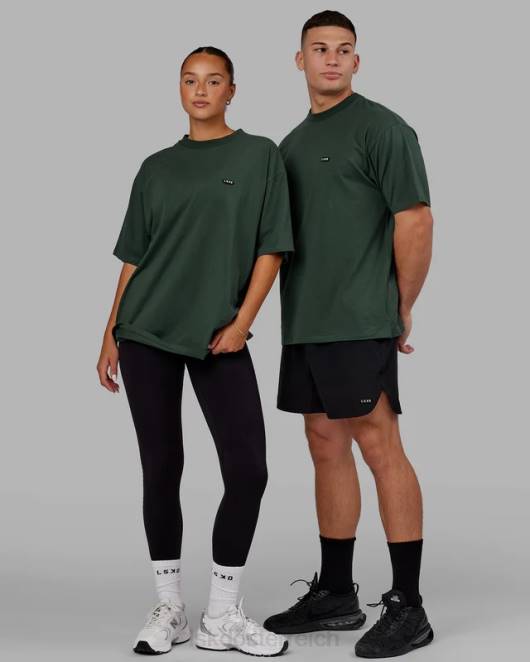 Z8RH269 LSKD unisex Kapsel-Flxcotton-T-Shirt in Übergröße – Vital Green Bekleidung