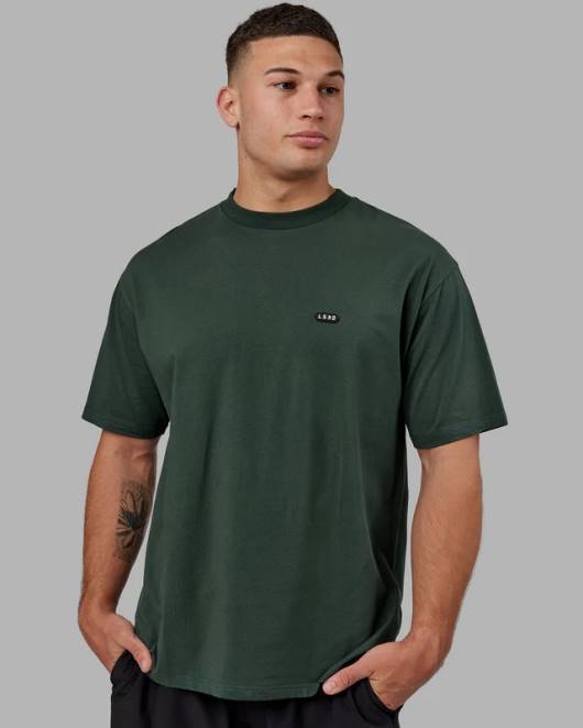 Z8RH269 LSKD unisex Kapsel-Flxcotton-T-Shirt in Übergröße – Vital Green Bekleidung