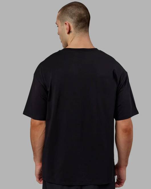 Z8RH275 LSKD unisex Sportabteilung T-Shirt in Übergröße - schwarz-rot Bekleidung