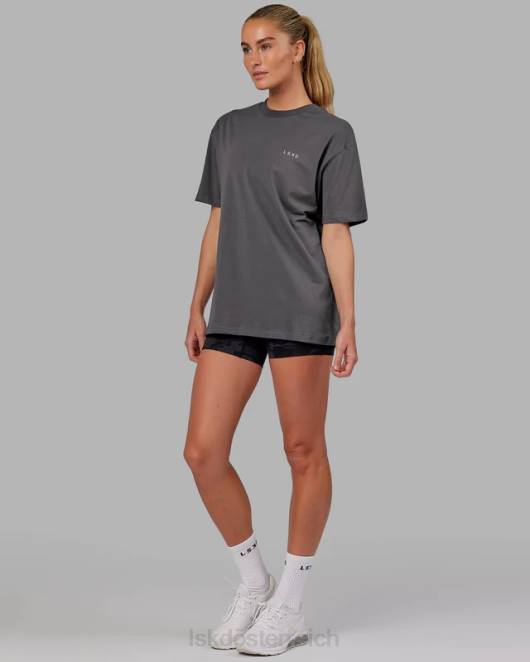 Z8RH278 LSKD unisex vs3 flxcotton T-Shirt in Übergröße – Asphalt-Lila Bekleidung