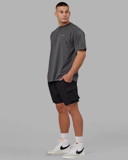 Z8RH278 LSKD unisex vs3 flxcotton T-Shirt in Übergröße – Asphalt-Lila Bekleidung