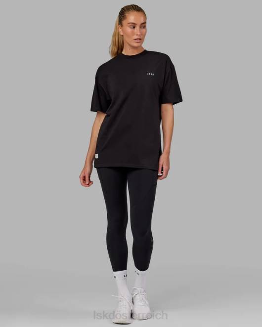 Z8RH282 LSKD unisex vs5 flxcotton T-Shirt in Übergröße – schwarz-weiß Bekleidung