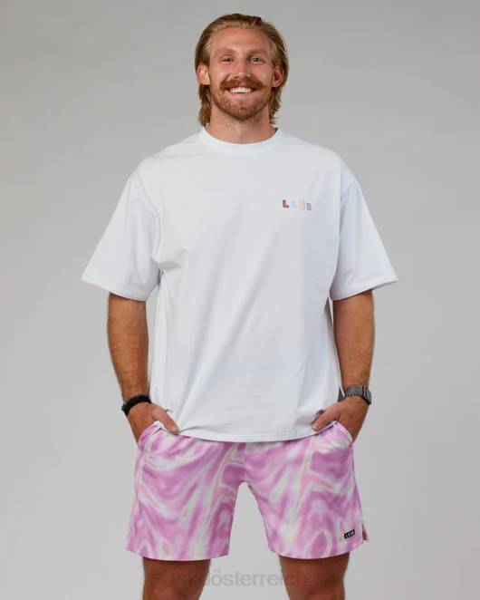 Z8RH295 LSKD unisex miami23 flxcotton T-Shirt in Übergröße – weiß Bekleidung