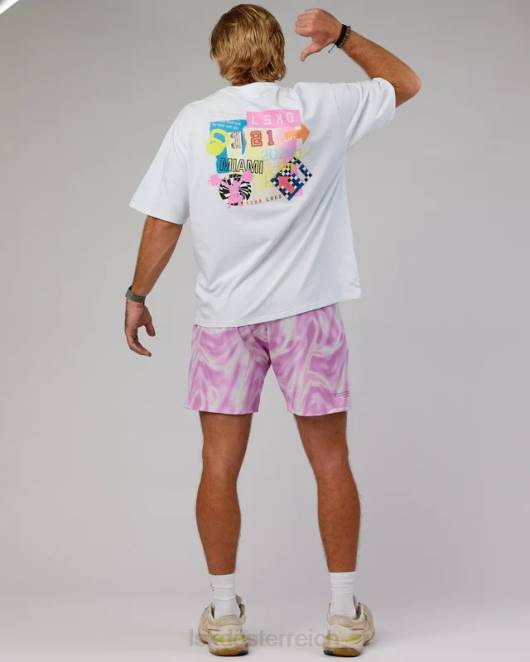 Z8RH295 LSKD unisex miami23 flxcotton T-Shirt in Übergröße – weiß Bekleidung