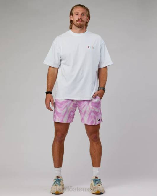 Z8RH295 LSKD unisex miami23 flxcotton T-Shirt in Übergröße – weiß Bekleidung