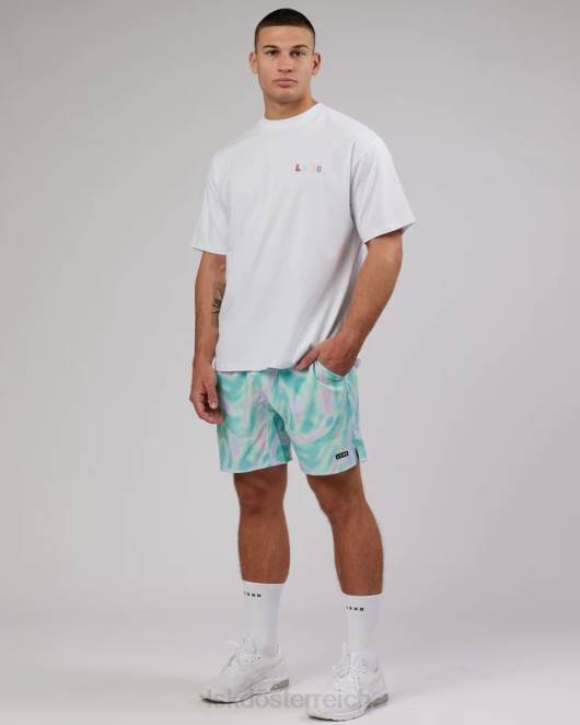 Z8RH295 LSKD unisex miami23 flxcotton T-Shirt in Übergröße – weiß Bekleidung