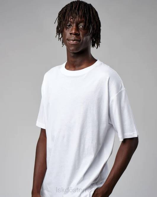 Z8RH297 LSKD unisex Spann-T-Shirt in Übergröße – weiß Bekleidung