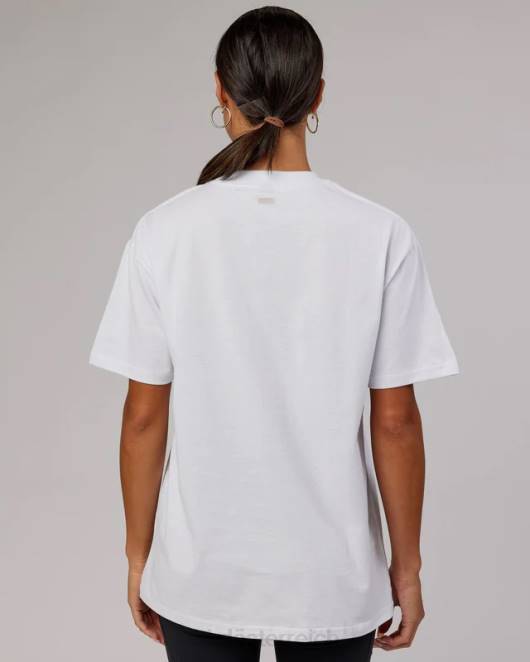 Z8RH305 LSKD unisex Heritage-Schwergewichts-T-Shirt in Übergröße – Weiß-Schwarz-Eiche Bekleidung