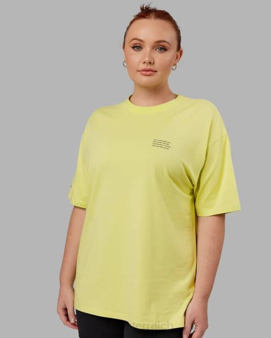 Z8RH308 LSKD unisex Streben Sie nach Flxcotton-T-Shirt in Übergröße – Zitrusgrün Bekleidung