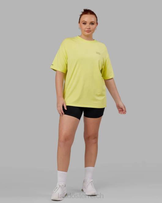 Z8RH308 LSKD unisex Streben Sie nach Flxcotton-T-Shirt in Übergröße – Zitrusgrün Bekleidung