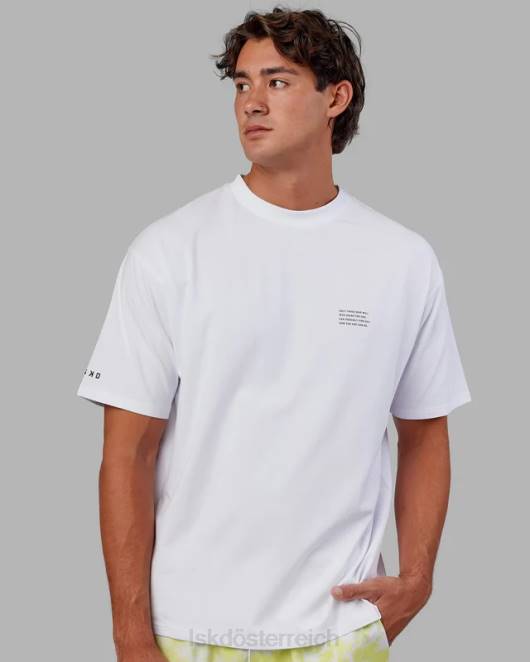 Z8RH309 LSKD unisex Strive Flxcotton T-Shirt in Übergröße – Weiß Bekleidung