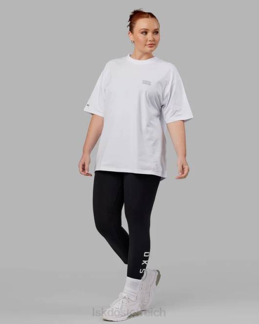 Z8RH309 LSKD unisex Strive Flxcotton T-Shirt in Übergröße – Weiß Bekleidung