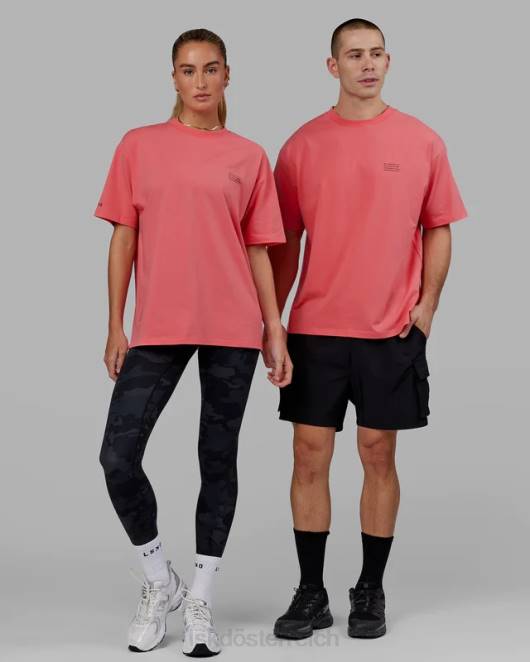 Z8RH310 LSKD unisex Strebe flxcotton T-Shirt in Übergröße – Sunkist Coral Bekleidung