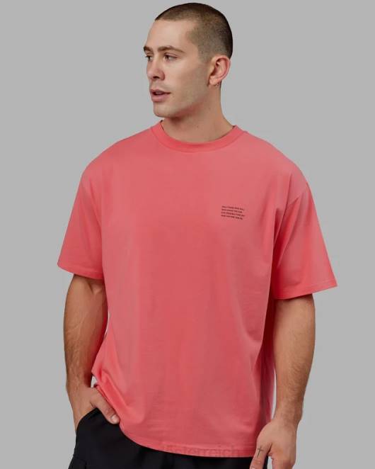 Z8RH310 LSKD unisex Strebe flxcotton T-Shirt in Übergröße – Sunkist Coral Bekleidung