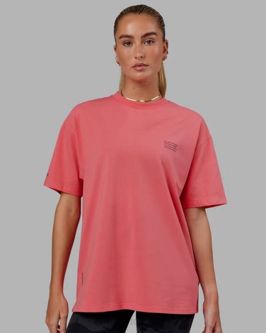 Z8RH310 LSKD unisex Strebe flxcotton T-Shirt in Übergröße – Sunkist Coral Bekleidung