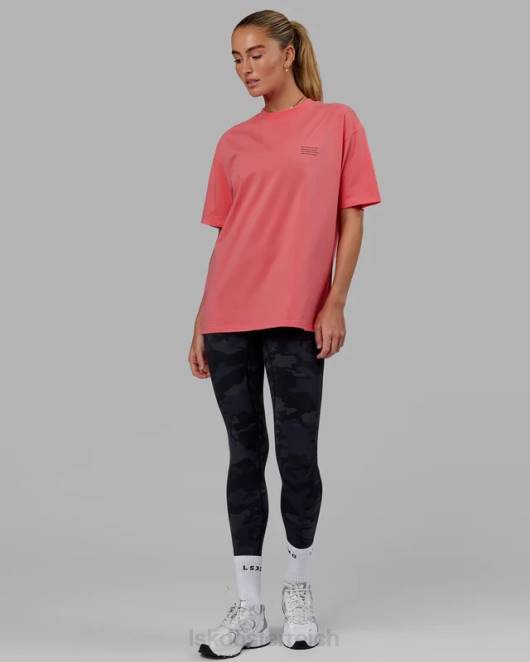 Z8RH310 LSKD unisex Strebe flxcotton T-Shirt in Übergröße – Sunkist Coral Bekleidung