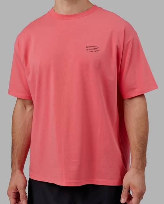 Z8RH310 LSKD unisex Strebe flxcotton T-Shirt in Übergröße – Sunkist Coral Bekleidung