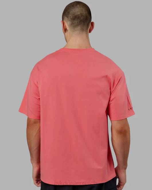 Z8RH310 LSKD unisex Strebe flxcotton T-Shirt in Übergröße – Sunkist Coral Bekleidung