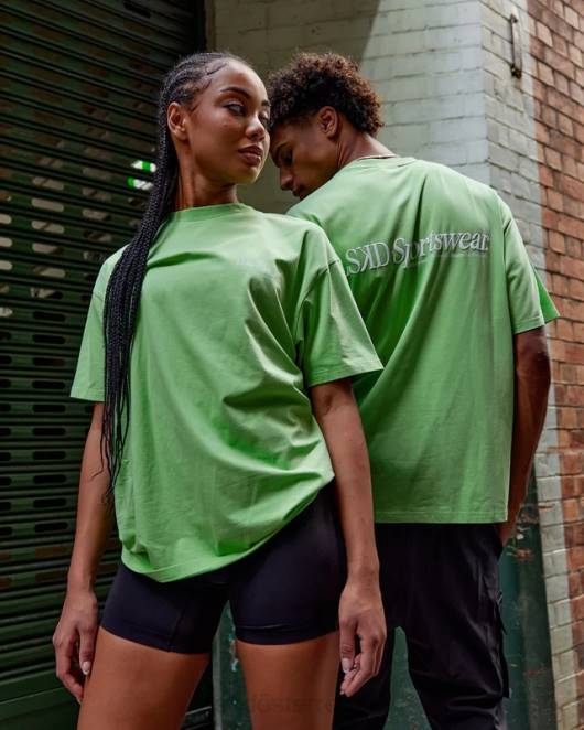 Z8RH311 LSKD unisex Motion Flxcotton T-Shirt in Übergröße – Apfelminze Bekleidung