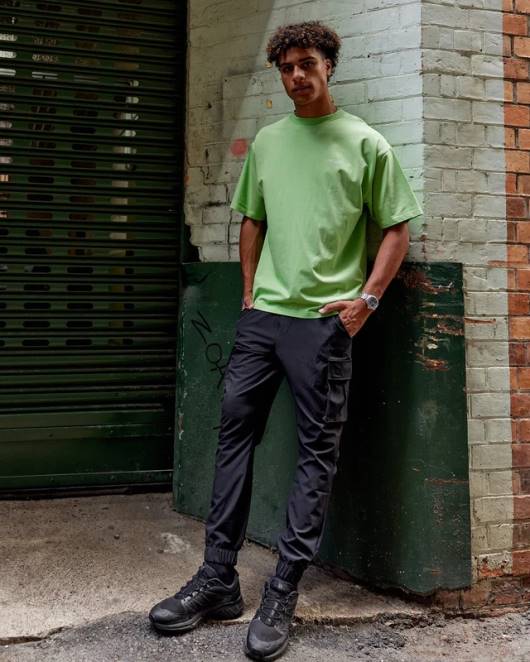 Z8RH311 LSKD unisex Motion Flxcotton T-Shirt in Übergröße – Apfelminze Bekleidung