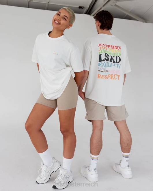 Z8RH315 LSKD unisex Amplify FLXCotton T-Shirt in Übergröße – gebrochenes Weiß Bekleidung