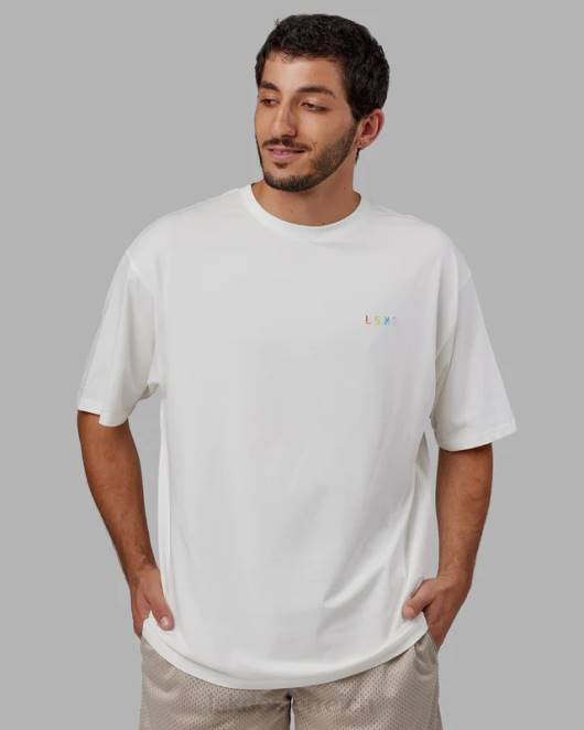 Z8RH315 LSKD unisex Amplify FLXCotton T-Shirt in Übergröße – gebrochenes Weiß Bekleidung