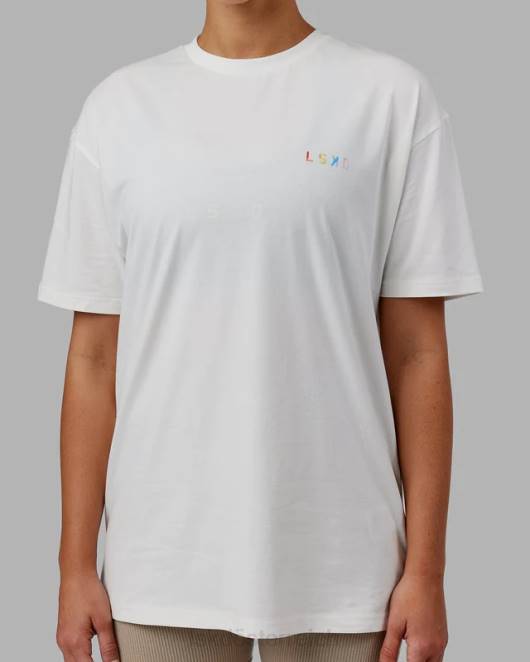 Z8RH315 LSKD unisex Amplify FLXCotton T-Shirt in Übergröße – gebrochenes Weiß Bekleidung