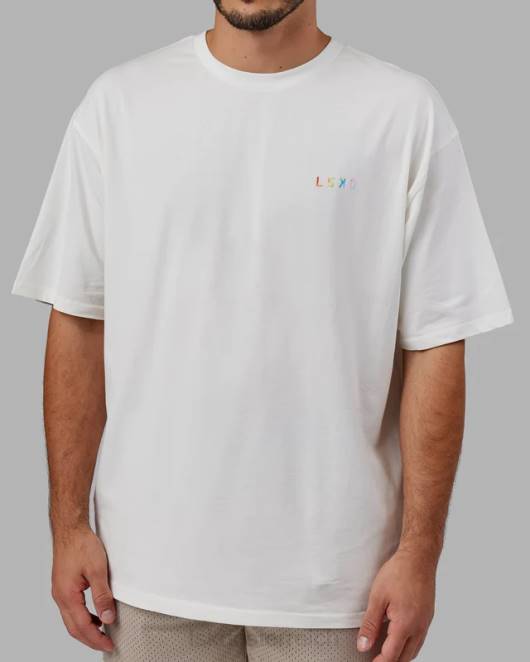 Z8RH315 LSKD unisex Amplify FLXCotton T-Shirt in Übergröße – gebrochenes Weiß Bekleidung