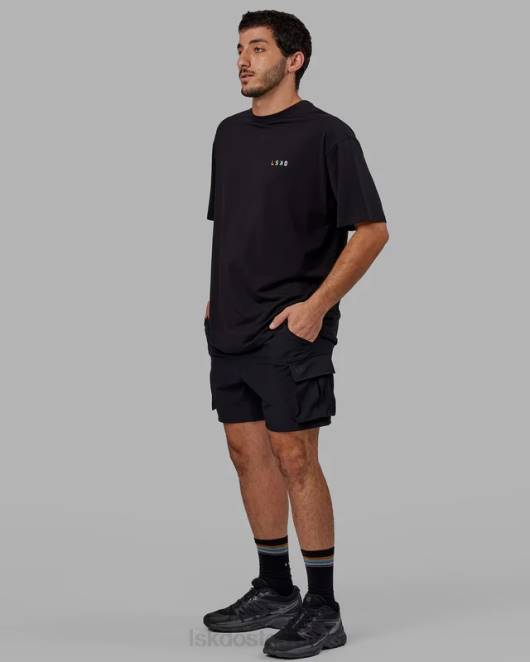 Z8RH316 LSKD unisex Amplify FLXCotton T-Shirt in Übergröße – Schwarz Bekleidung