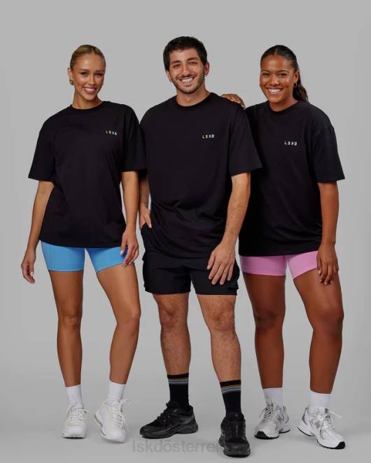 Z8RH316 LSKD unisex Amplify FLXCotton T-Shirt in Übergröße – Schwarz Bekleidung