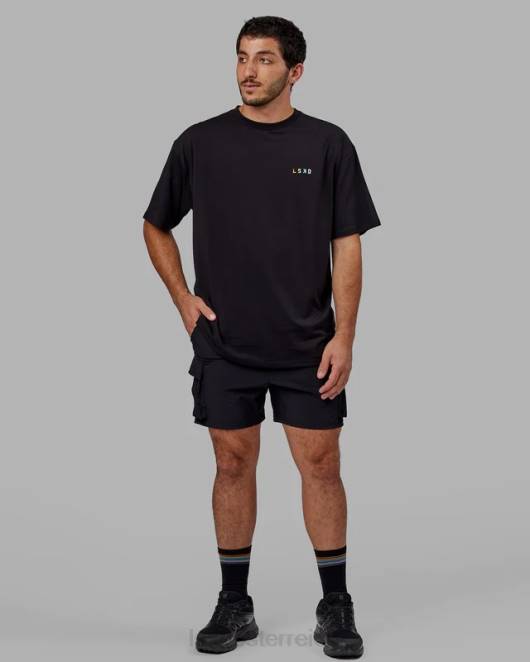 Z8RH316 LSKD unisex Amplify FLXCotton T-Shirt in Übergröße – Schwarz Bekleidung