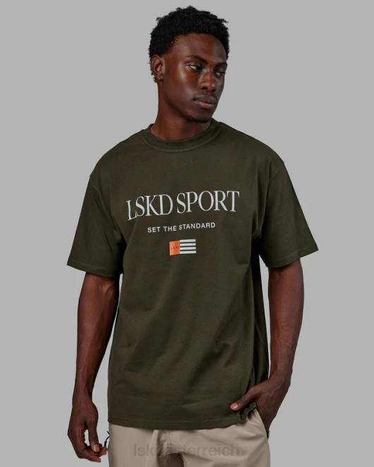 Z8RH318 LSKD unisex Flaggen-Schwergewichts-T-Shirt in Übergröße – Waldnacht Bekleidung