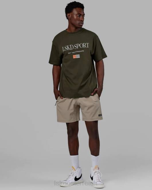 Z8RH318 LSKD unisex Flaggen-Schwergewichts-T-Shirt in Übergröße – Waldnacht Bekleidung