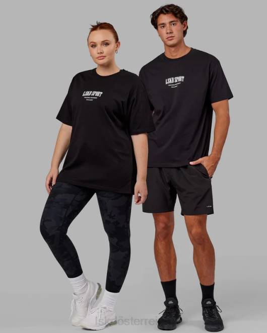 Z8RH320 LSKD unisex Standard-Schwergewichts-T-Shirt in Übergröße – schwarz-weiß Bekleidung