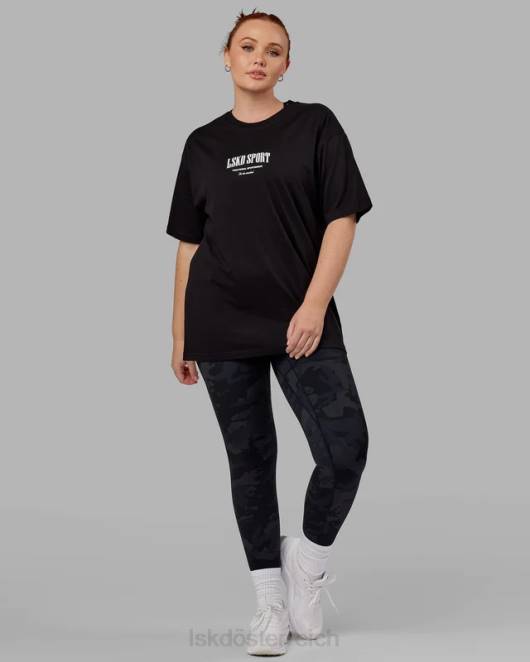 Z8RH320 LSKD unisex Standard-Schwergewichts-T-Shirt in Übergröße – schwarz-weiß Bekleidung