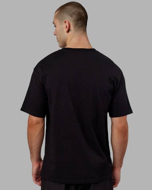 Z8RH329 LSKD unisex Alumni-Schwergewichts-T-Shirt in Übergröße – schwarz-rot Bekleidung