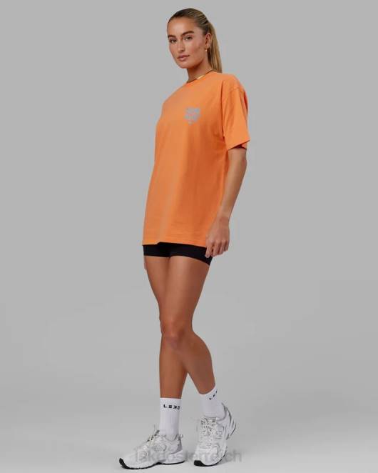 Z8RH332 LSKD unisex Good Times Schwergewichts-T-Shirt in Übergröße – Mandarinenblau Bekleidung