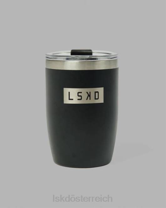 Z8RH908 LSKD unisex Reisebecher mit 11-Unzen-Schnappverschluss – schwarz Zubehör