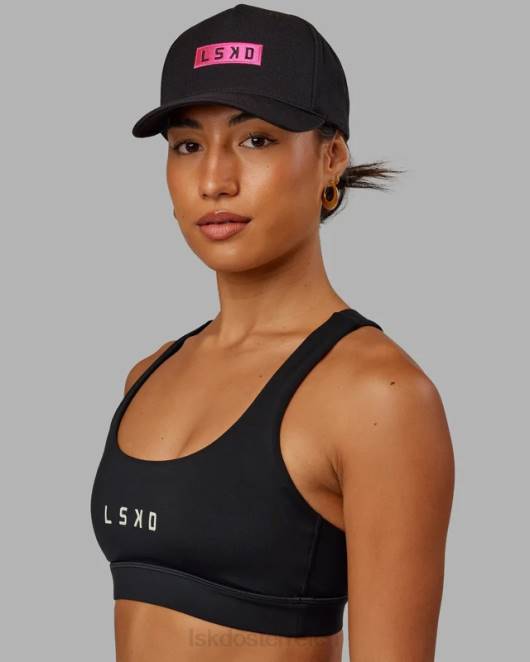 Z8RH812 LSKD unisex Cornerstone Snapback-Mütze – Schwarz-Flamingo Zubehör