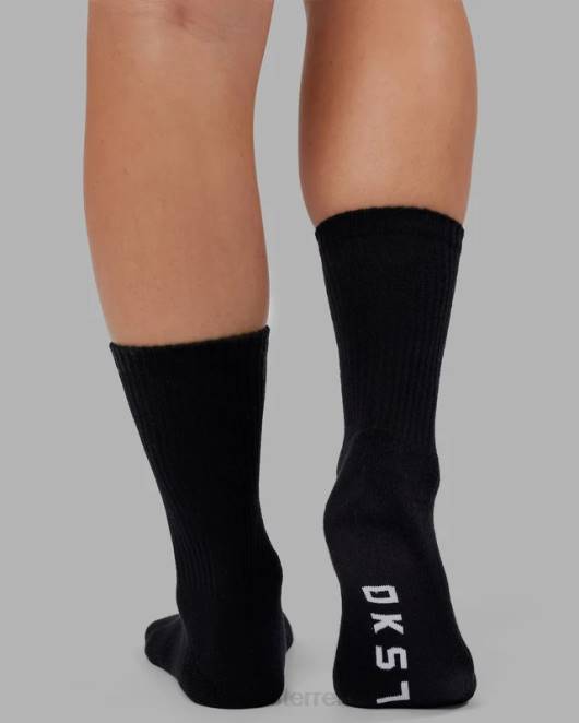 Z8RH851 LSKD unisex Essential 3er-Pack Crew-Socken – Schwarz Zubehör